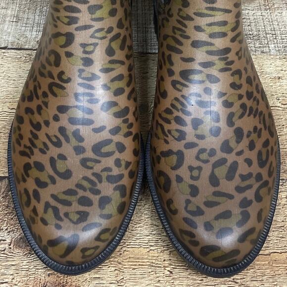 Joules Rockingham Waterproof Chelsea Boots Brown Leopard Size 11 - Picture 2 of 10